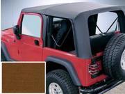 Rugged Ridge 13705.33 Soft Top Dark Tan Clear Windows 97 02 Jeep Wrangler TJ