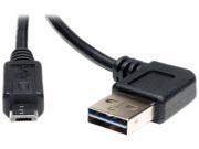 Tripp Lite UR050 003 RA 3 ft. USB2.0 Right Angle Universal Reversible A to Micro USB B Device Cable