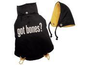 Got Bones Thick Warm Dog Coat with Detachable Hood S