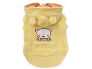 Adorable Plush Dog Hooded Coat with Country Bear and Pocket M