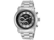 Men s Specialty Chronograph Stainless Steel Black and Silver Tone Dial