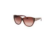 Women s Cat Eye Striped Brown Sunglasses Beige Leather Reptile Print Arms