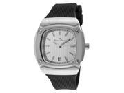 Lucien Piccard 440 02S Armada Black Silicone Silver Dial Silver Tone Case Watch
