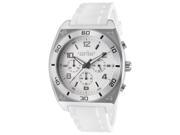 Caravelle Ny 43A126 Men s White Silicone Chronograph White Dial Ss Watch