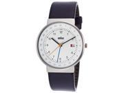 Braun Bn 0142 Whblg Men s Classic Gmt Blue Genuine Leather White Dial Ss Watch