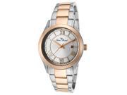 Vienna Two Tone Stainless Steel Silver Tone Dial Rose Tone Accents