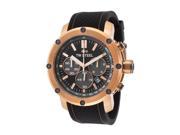 Tw Steel Ts5 Men s Grandeur Tech Chrono Black Silicone And Dial Rose Tone Accents Watch