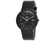 Braun Bn 0142 Bkbkg Men s Classic Gmt Black Genuine Leather And Dial Black Ip Ss Watch