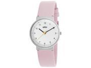Braun Bn 0031 Whlpkl Women s Classic Light Pink Genuine Leather White Dial Ss Watch