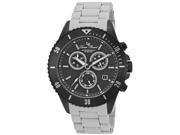 Lucien Piccard 93609 Bb 11 Grys Mocassino Chrono Grey Silicone Black Dial Watch