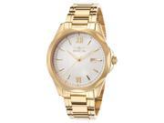 Men s Specialty 18K Gold Plated Steel Silver Tone Dial
