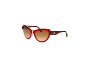 Women s Cat Eye Gold Tone and Red Sunglasses