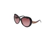 Just Cavalli Jc633s 01B 56 Women s Butterfly Black Sunglasses