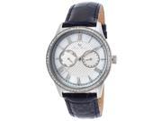 Lucien Piccard 10334 02 Bl Brela Navy Blue Genuine Leather White And Mop Dial Watch