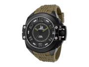 Joshua Sons Js 39 Gn Men s Green Silicone Black Dial Black Ip Ss Watch