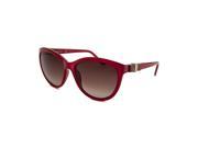Salvatore Ferragamo Sf760s 613 57 Women s Round Translucent Red Sunglasses