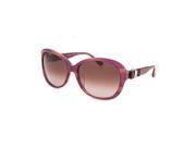 Salvatore Ferragamo Sf658sla 533 59 Women s Oversized Striped Purple Sunglasses
