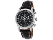 Breitling A4131012 Bc06sa Transocean Chronograph 38 Auto Black Genuine Leather And Dial Watch