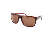 Salvatore Ferragamo Sf639s 216 57 Women s Square Striped Brown Sunglasses