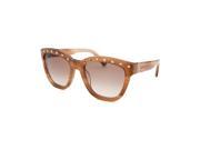 Valentino 677S 772 52 Women s Square Striped Light Brown Sunglasses