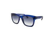 Valentino 725S 419 52 Women s Square Translucent Blue Sunglasses