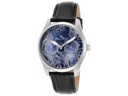 Lucien Piccard 10147 01Mop Lovemaze Black Genuine Leather And Mop Dial Watch