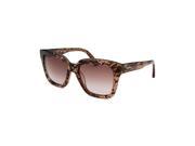 Valentino 667S 208 52 Women s Square Translucent Brown Sunglasses