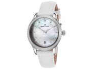 Maurice Lacroix Lc1026 Sd501 170 Women s Les Classiques Diamond White Genuine Leather Mop Dial Watch