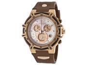 Mulco Mw129903031 Women s Blue Marine Chrono Brown Silicone Mother Of Pearl Dial Watch