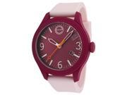 ESQ 7101440 Unisex One Light Pink Silicone Cranberry Red Dial Watch