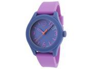 Esq Movado 7101454 Esq One Lavender Silicone Light Blue Dial Watch