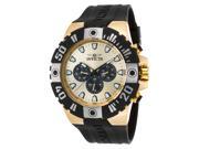 Invicta 23971 Men s Pro Diver Black Polyurethane Gold Tone Dial 18K Gp Ss Watch