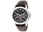 Bulova 96C113 Men s Marine Star Black Genuine Leather And Dial Watch