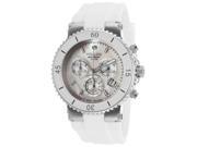 Mulco Mw370604011 Women s Blue Marine Chronograph White Silicone And Mop Dial Watch