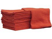 Nabob Wipers Auto Mechanic Shop Towel Rags 100% Cotton Commercial Grade for Home Garage Auto 14x14in.. 25 Pack Red