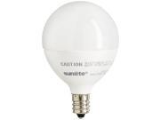 LED G16.5 Globe 5W 40W Equivalent Light Bulb Frosted Candelabra E12 Base Warm White Dimmable