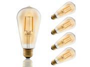 GMY 4 PACK 2W ST19 Edison Vintage Style Dimmable LED Filament Light Bulb 2200K Warm White