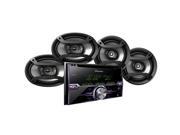 Pioneer FXT X7269BT CD Receiver with Bluetooth plus 6.5 2 Way Coaxial Speakers plus 6 x 9 3 Way Coaxial Speakers