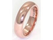 Rose Gold plated 5.5mm Tungsten Carbide Domed Ring