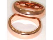 Rose Gold plated 5.5mm Tungsten Carbide Domed Ring
