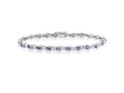 Amour Collections Sterling Silver 4 1 4ct TGW Tanzanite Bracelet
