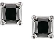 10K Gold 1ct TDW Black Diamond Stud Earrings