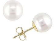 14K Yellow Gold 8 8.5mm Cultured Pearl Earrings