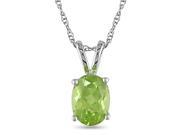 Amour Collections 10KW 1 1 4ct TGW Pendant w 8X6mm Oval Peridot Chain