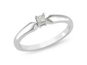 1 10ct Diamond TW Solitaire Ring Silver