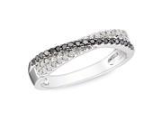 1 4 ct. Black and White Diamond Fashion Ring in Silver GHI I3