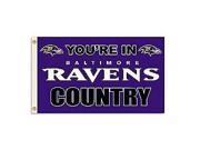 Fremont Die Inc. 94131B 3 Ft. X 5 Ft. Flag W Grommetts Baltimore Ravens