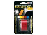 Incom Manufacturing 1in. X 24in. Red Super Brite Fluorescent Reflective Tape RE183