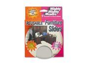 Master Caster 87007 Mighty Mighty Movers Nonstick 5 Diameter Furniture Sliders Beige 4 Pack