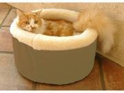 Majestic Pet 788995641254 20 in. Medium Cat Cuddler Pet Bed Khaki